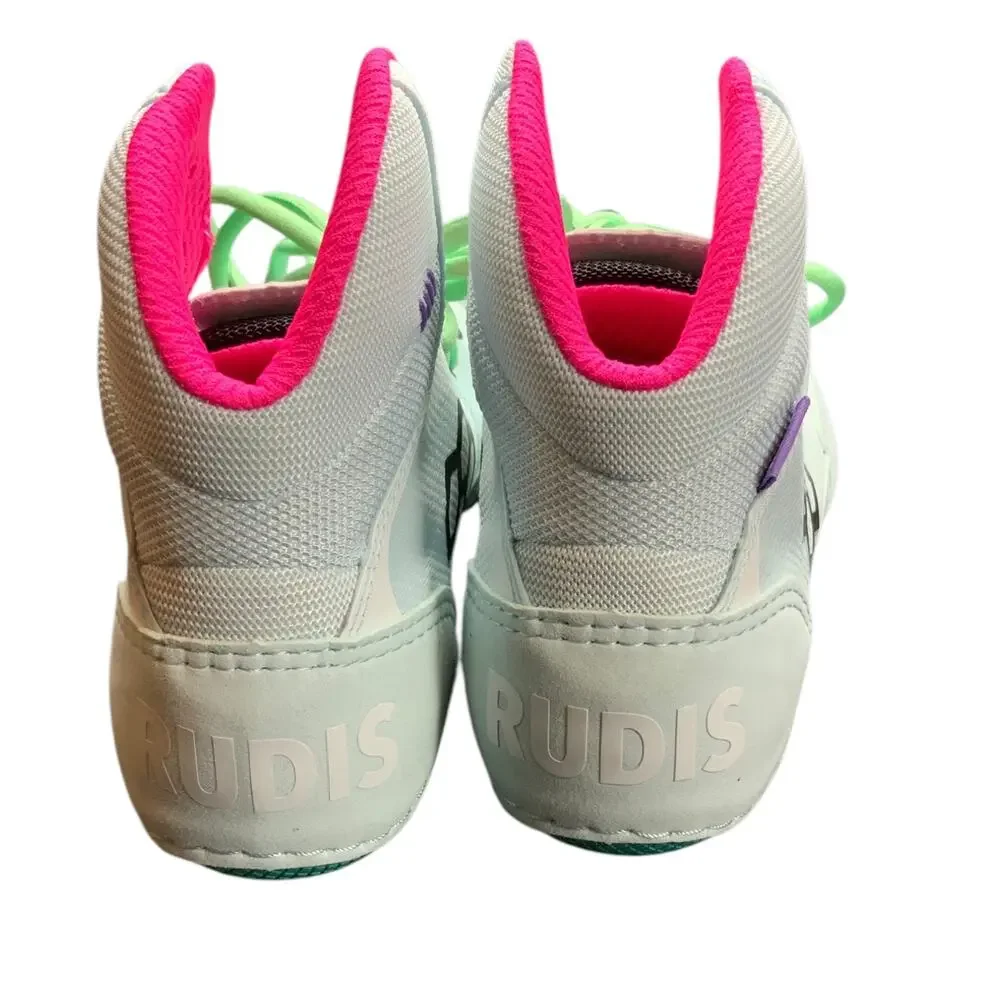 Rudis Wrestling Shoes White Pink Mint Green Women’s 10 Men’s 8.5 EU41 Mat